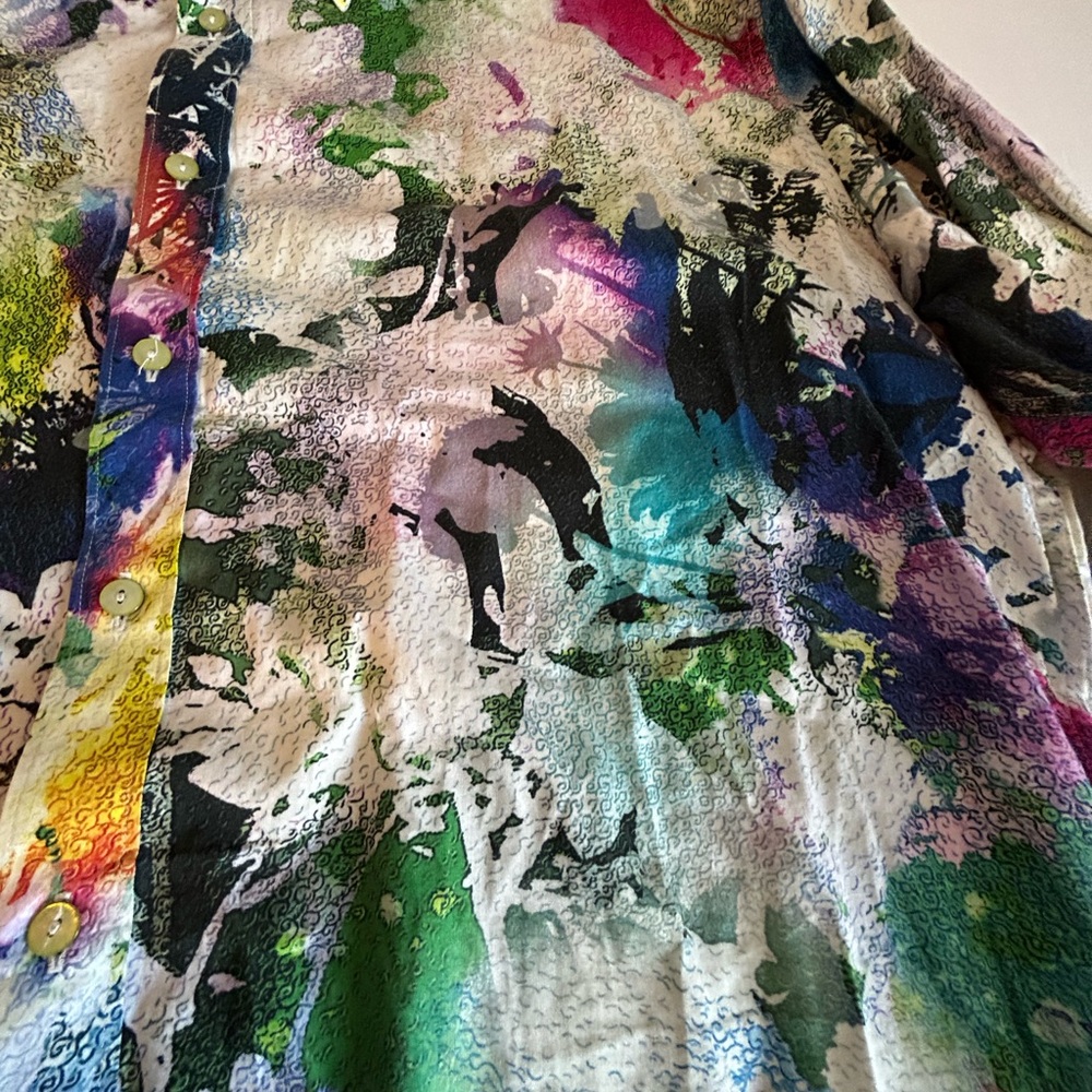 Robert Graham Exclusive Multicolor Paint-Splash Button-Down Shirt - Picture 2 of 9
